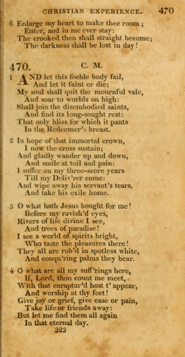 Hymns, Selected and Original: for public and private worship (1st ed.) page 323