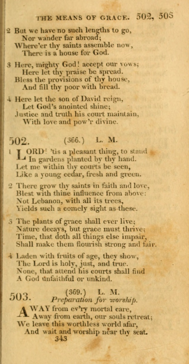 Hymns, Selected and Original: for public and private worship (1st ed.) page 343