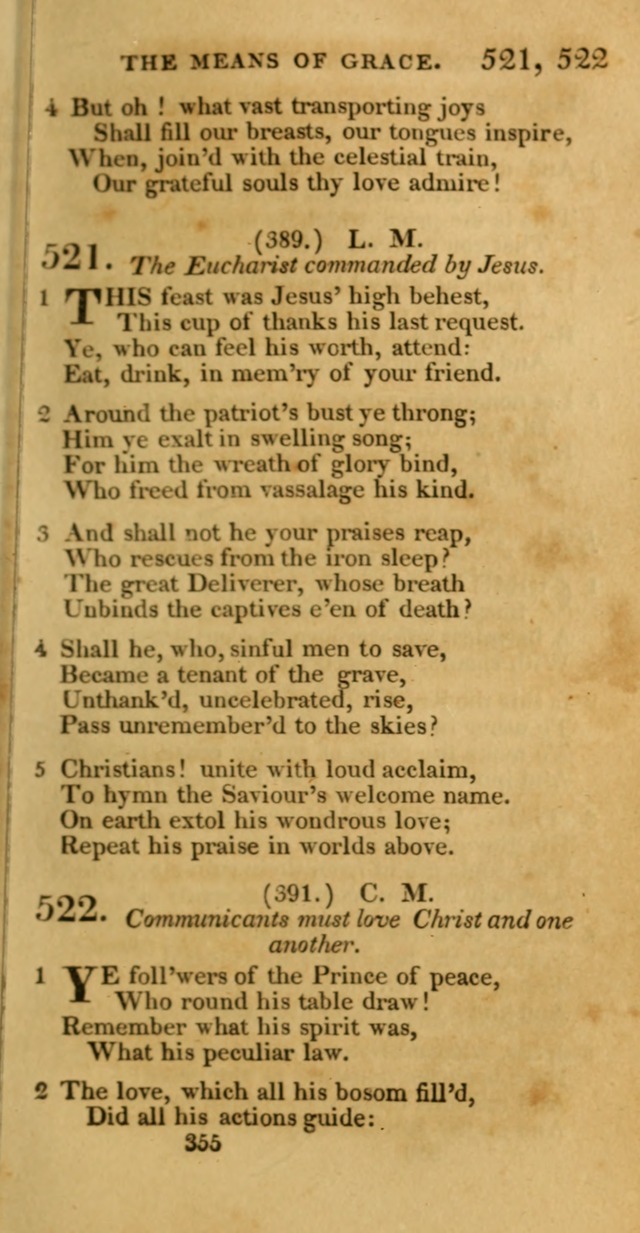 Hymns, Selected and Original: for public and private worship (1st ed.) page 355