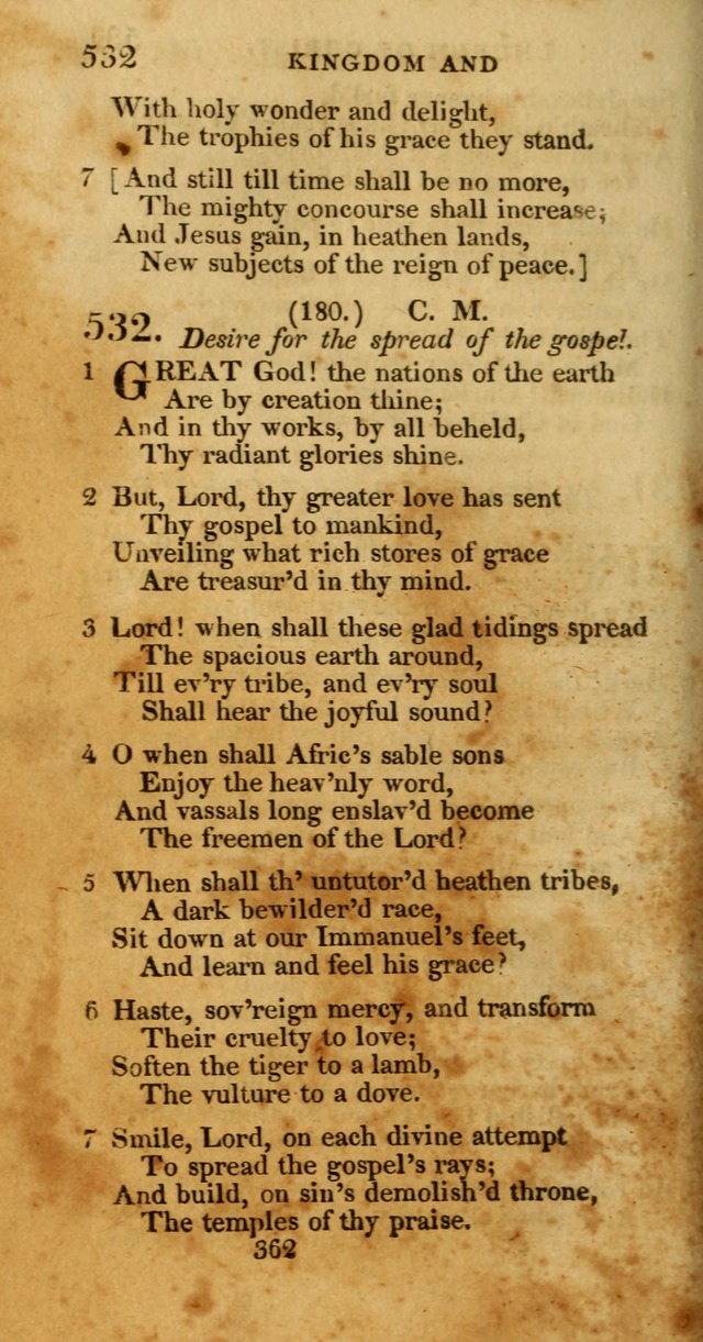 Hymns, Selected and Original: for public and private worship (1st ed.) page 362