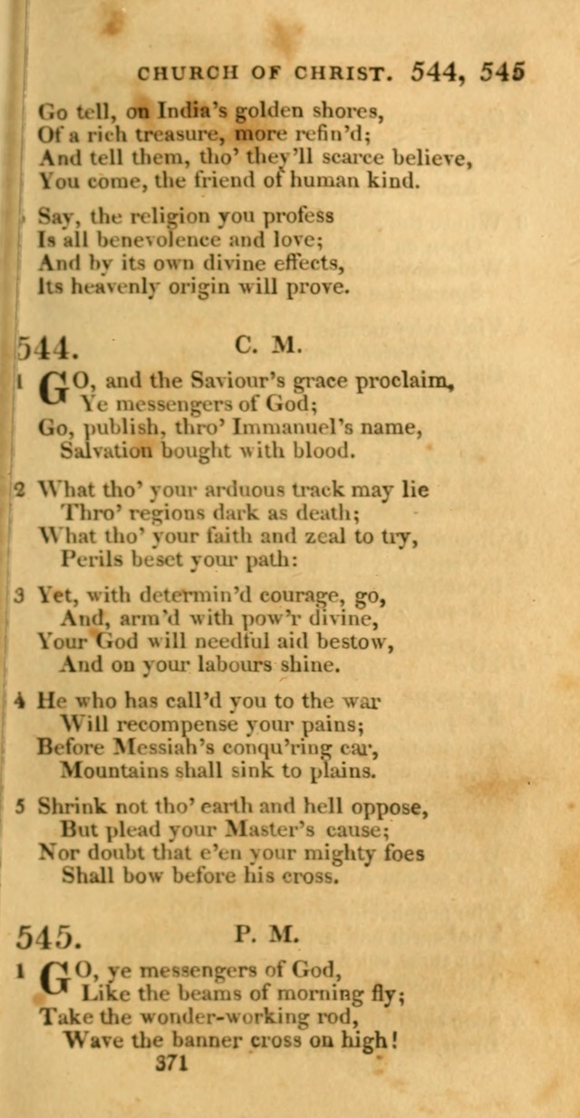 Hymns, Selected and Original: for public and private worship (1st ed.) page 371