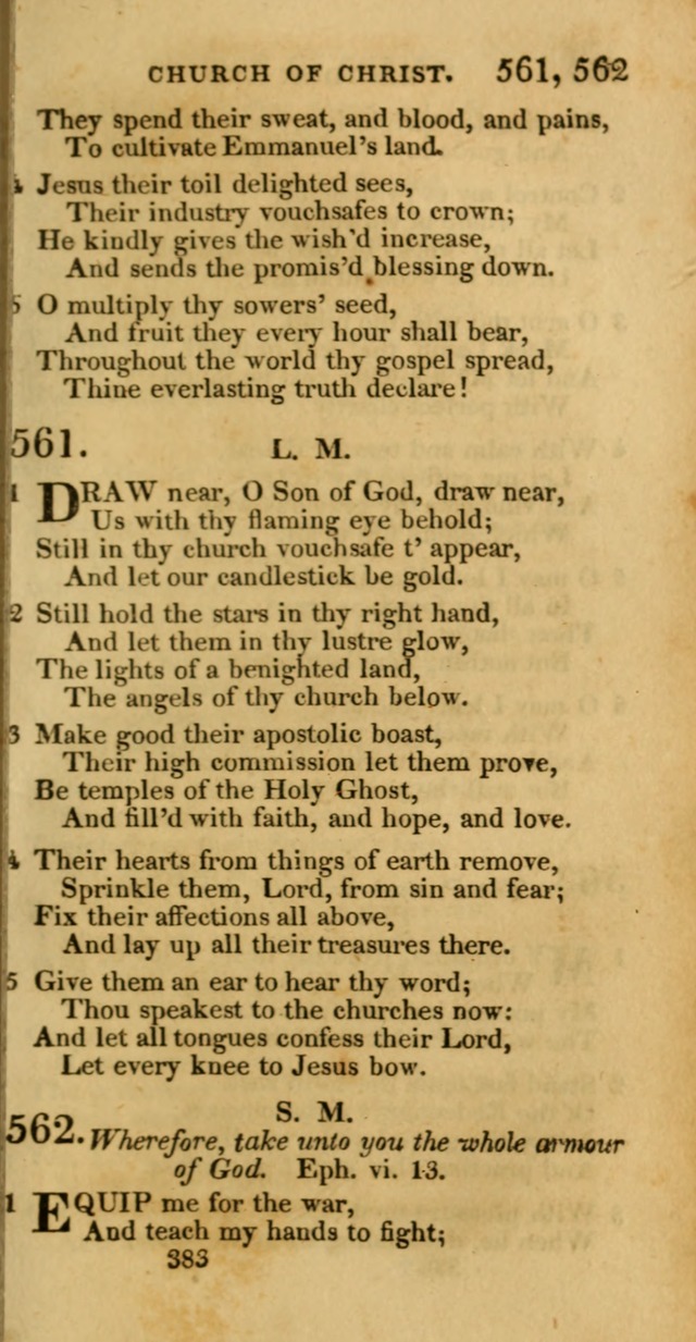 Hymns, Selected and Original: for public and private worship (1st ed.) page 383