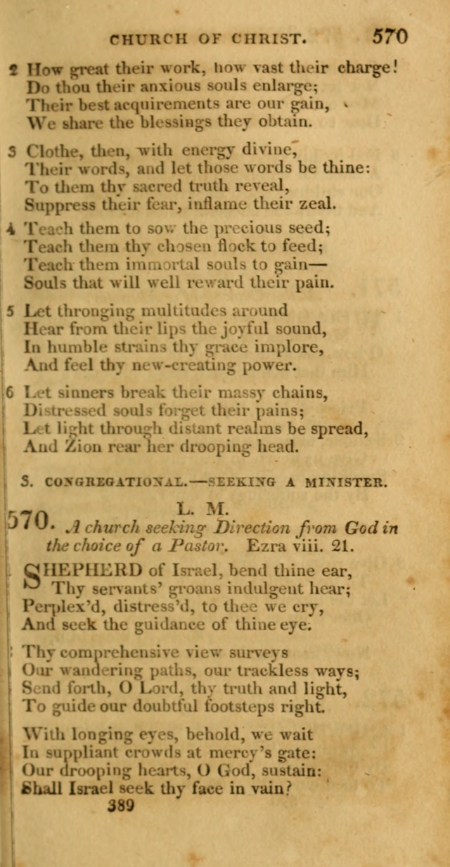 Hymns, Selected and Original: for public and private worship (1st ed.) page 389