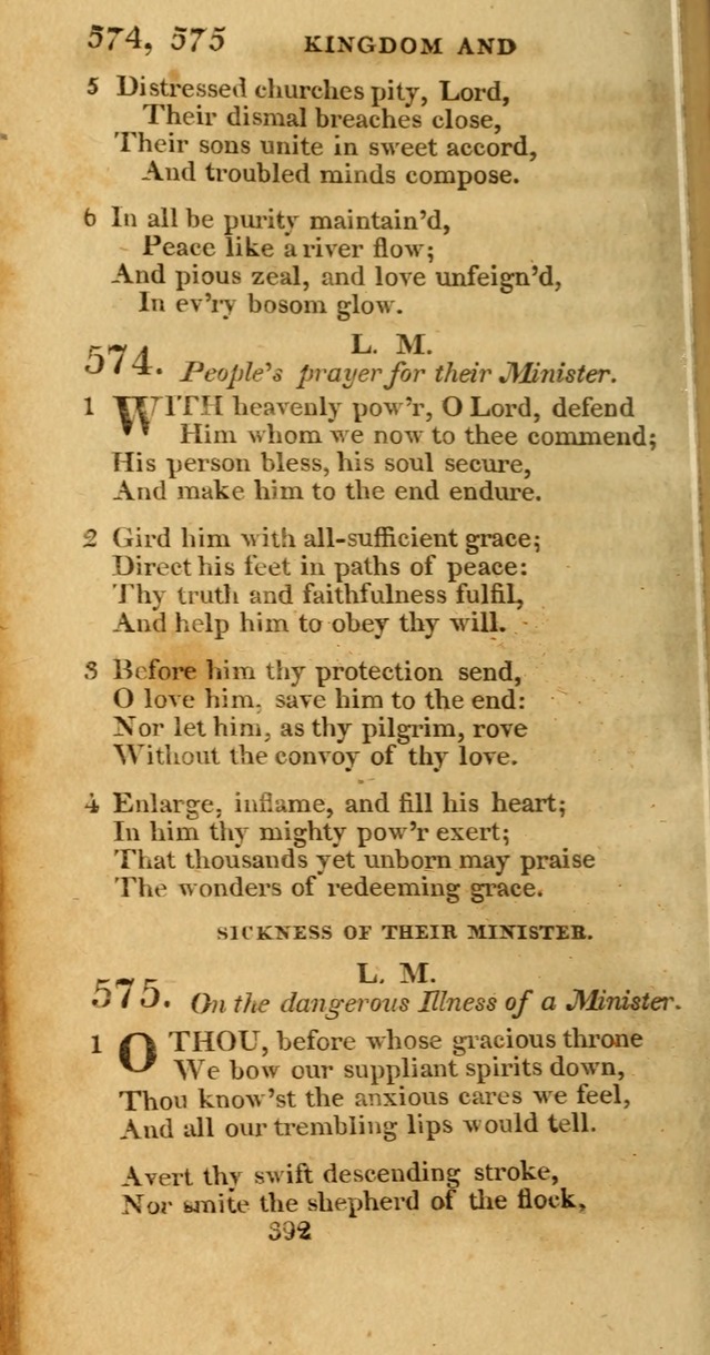 Hymns, Selected and Original: for public and private worship (1st ed.) page 392