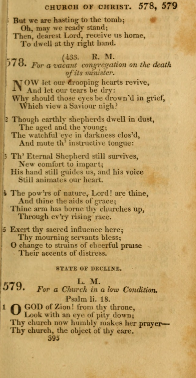 Hymns, Selected and Original: for public and private worship (1st ed.) page 395