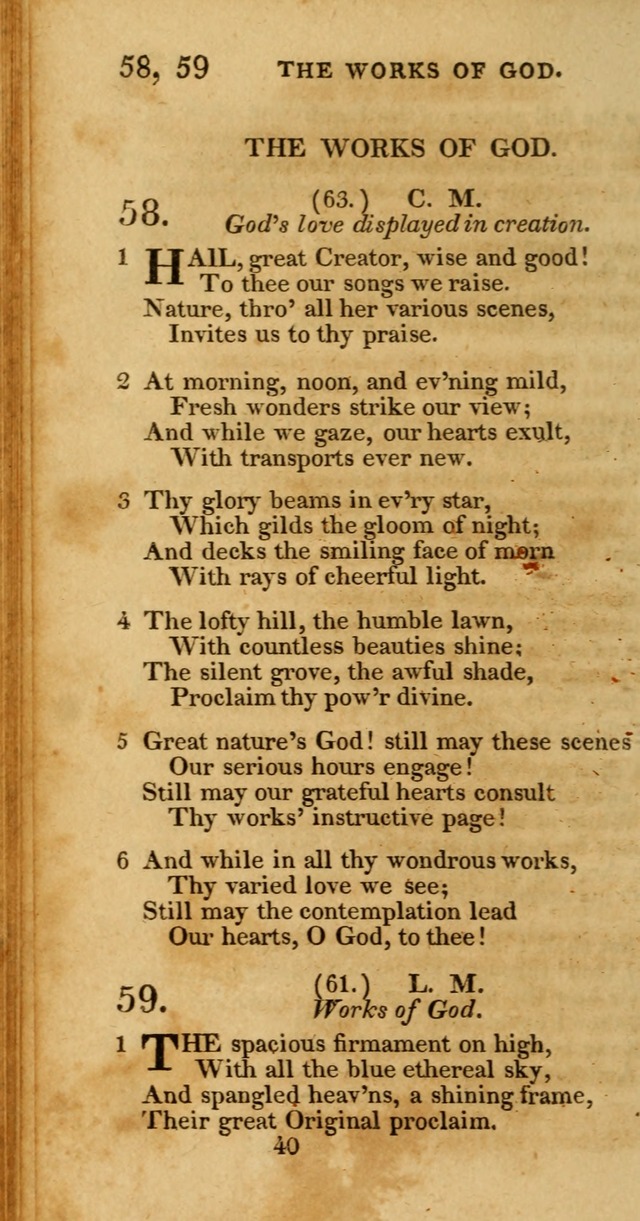 Hymns, Selected and Original: for public and private worship (1st ed.) page 40