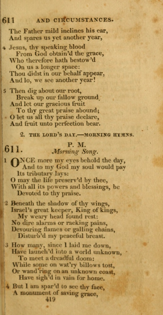 Hymns, Selected and Original: for public and private worship (1st ed.) page 419