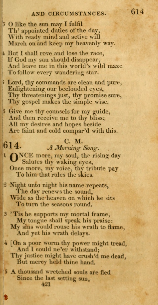 Hymns, Selected and Original: for public and private worship (1st ed.) page 421