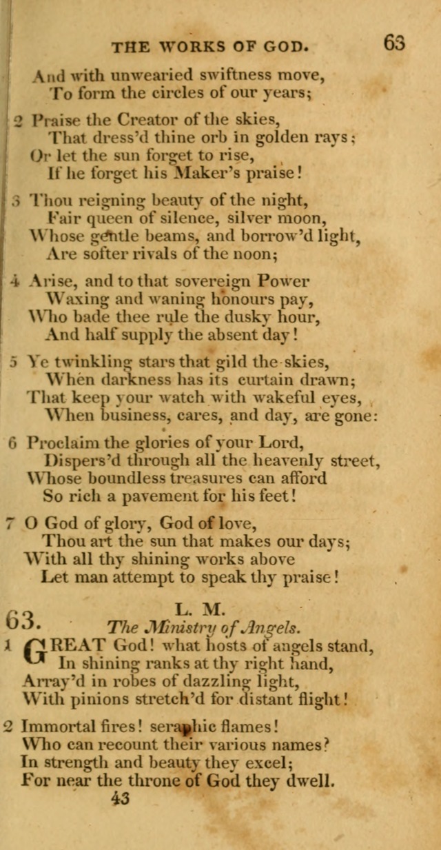 Hymns, Selected and Original: for public and private worship (1st ed.) page 43