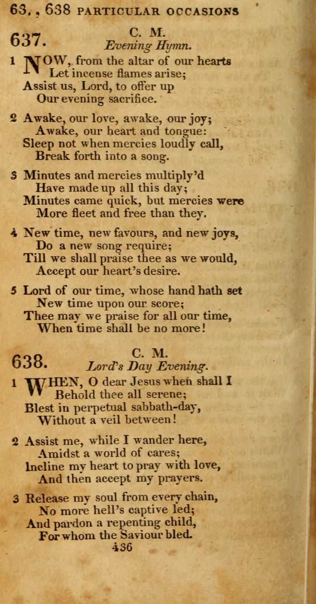 Hymns, Selected and Original: for public and private worship (1st ed.) page 436