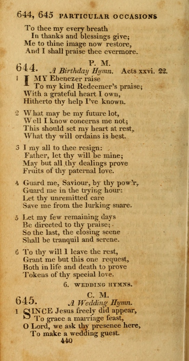 Hymns, Selected and Original: for public and private worship (1st ed.) page 440