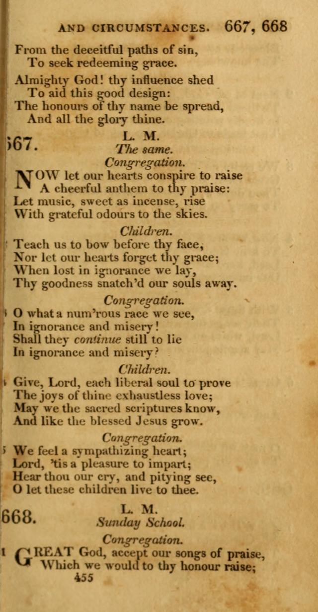 Hymns, Selected and Original: for public and private worship (1st ed.) page 455