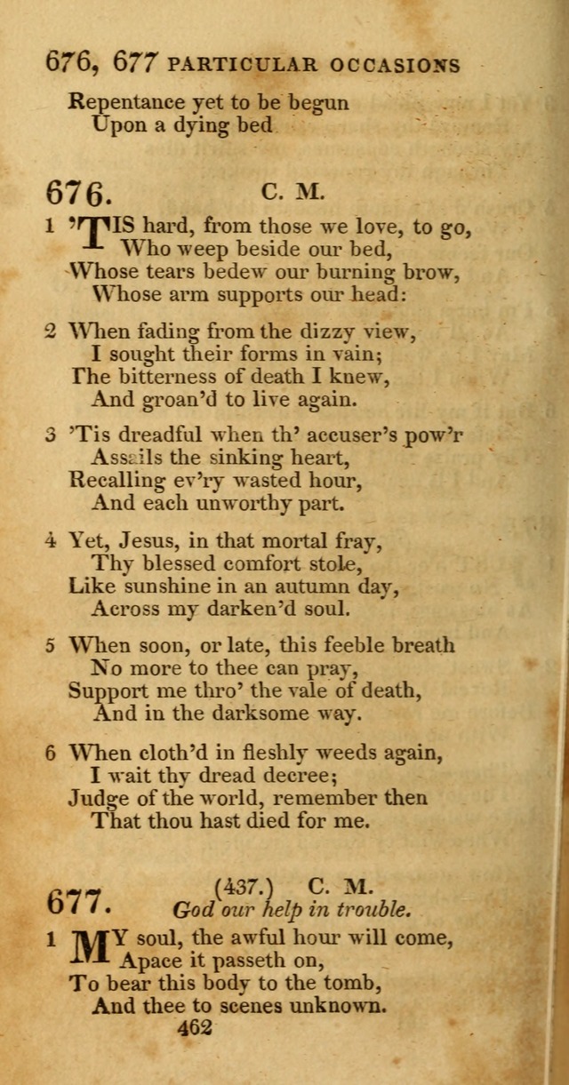 Hymns, Selected and Original: for public and private worship (1st ed.) page 462