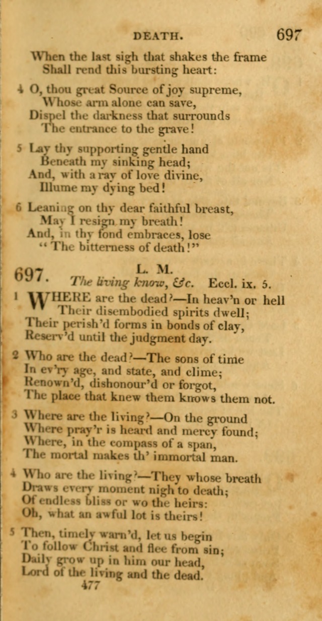 Hymns, Selected and Original: for public and private worship (1st ed.) page 477