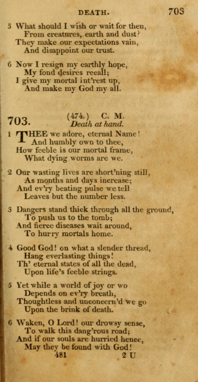 Hymns, Selected and Original: for public and private worship (1st ed.) page 481