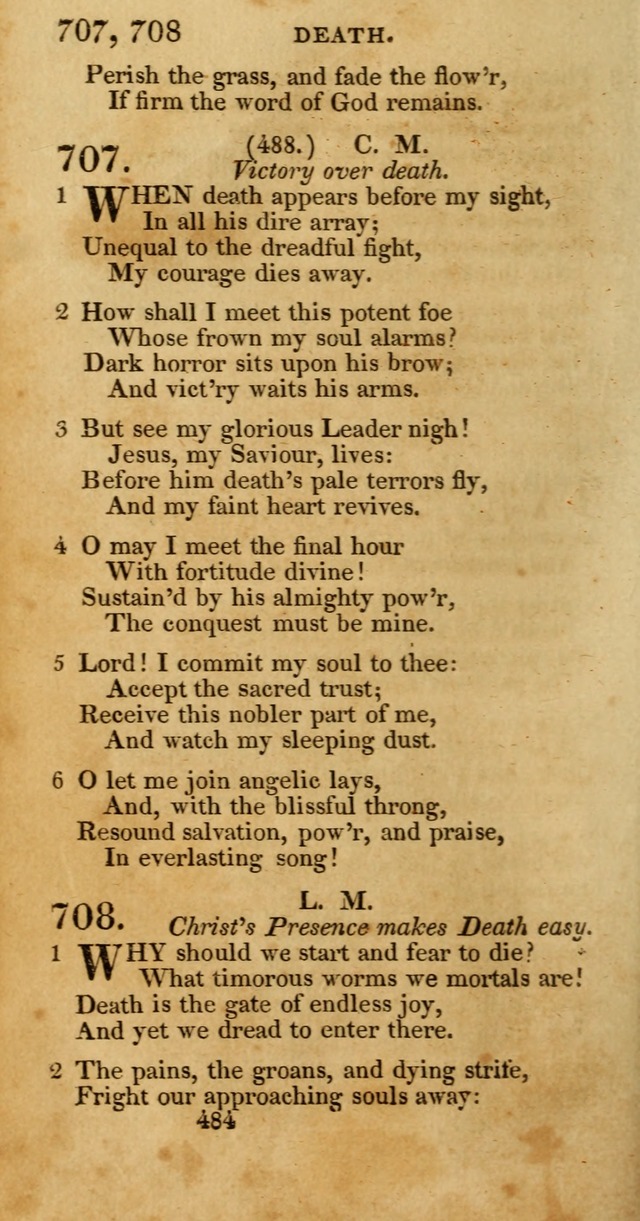 Hymns, Selected and Original: for public and private worship (1st ed.) page 484