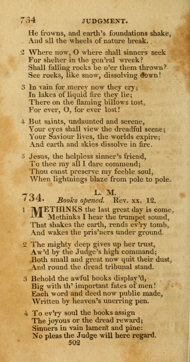 Hymns, Selected and Original: for public and private worship (1st ed.) page 502