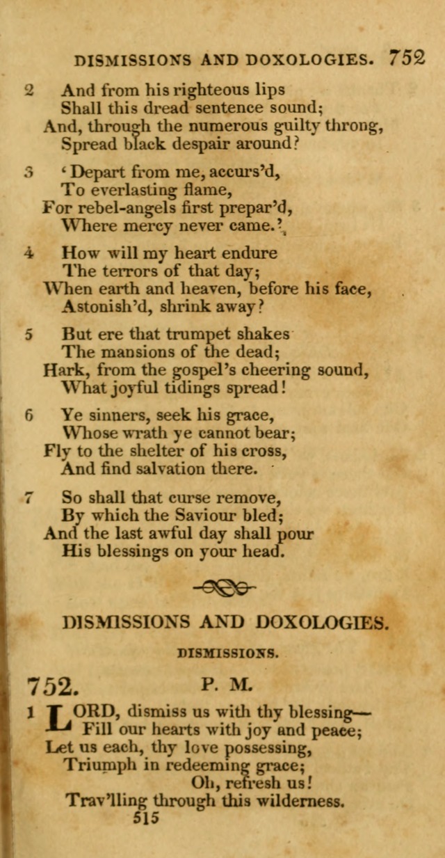 Hymns, Selected and Original: for public and private worship (1st ed.) page 515