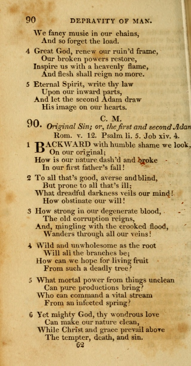 Hymns, Selected and Original: for public and private worship (1st ed.) page 62