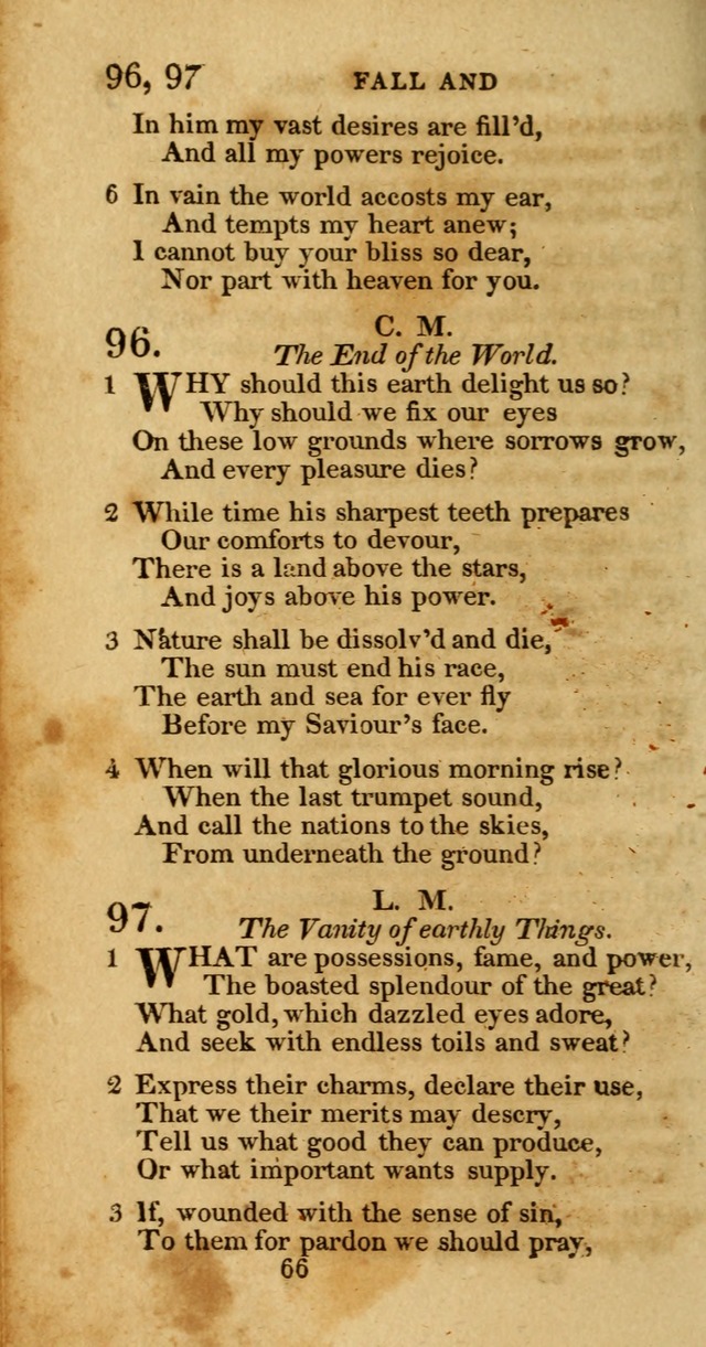 Hymns, Selected and Original: for public and private worship (1st ed.) page 66