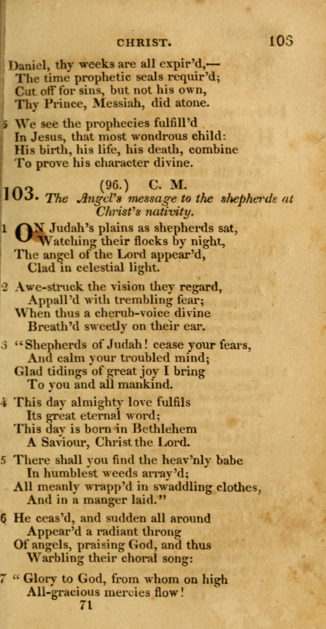 Hymns, Selected and Original: for public and private worship (1st ed.) page 71