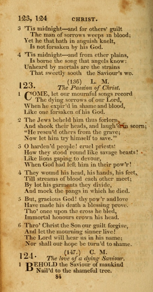 Hymns, Selected and Original: for public and private worship (1st ed.) page 84