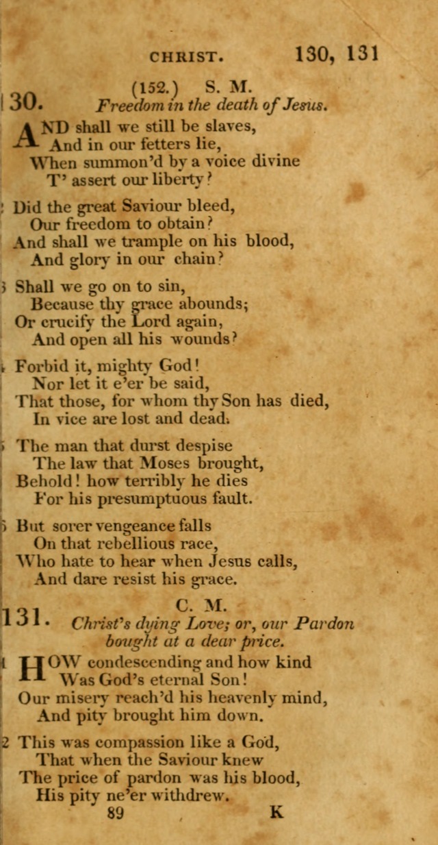 Hymns, Selected and Original: for public and private worship (1st ed.) page 89