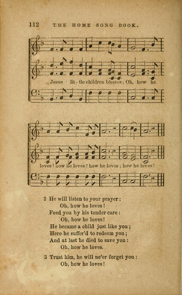 Home Song Book, prepared for the use of the Children of the Home for the Friendless page 100