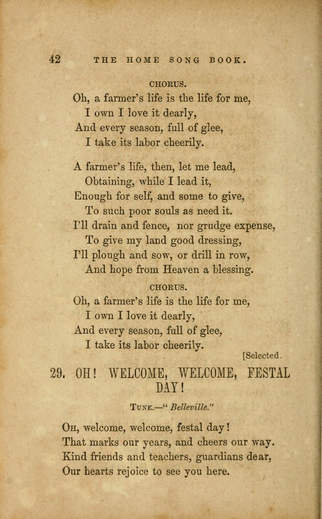 Home Song Book, prepared for the use of the Children of the Home for the Friendless page 30