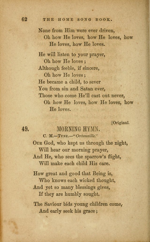 Home Song Book, prepared for the use of the Children of the Home for the Friendless page 50