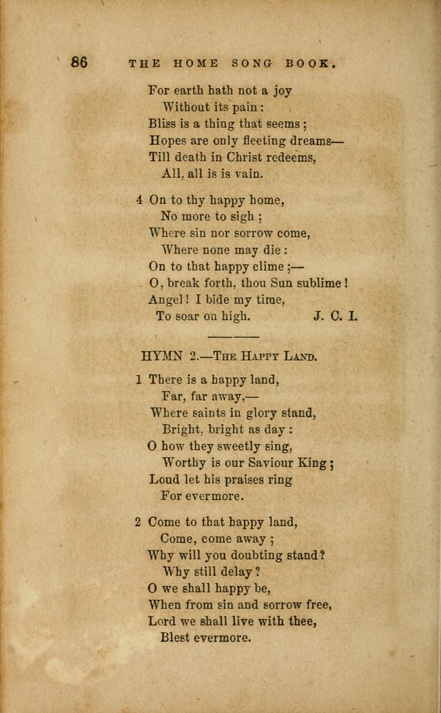 Home Song Book, prepared for the use of the Children of the Home for the Friendless page 74