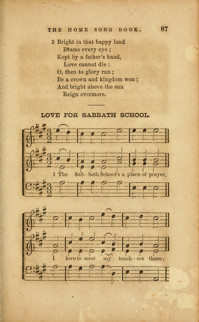 Home Song Book, prepared for the use of the Children of the Home for the Friendless page 75