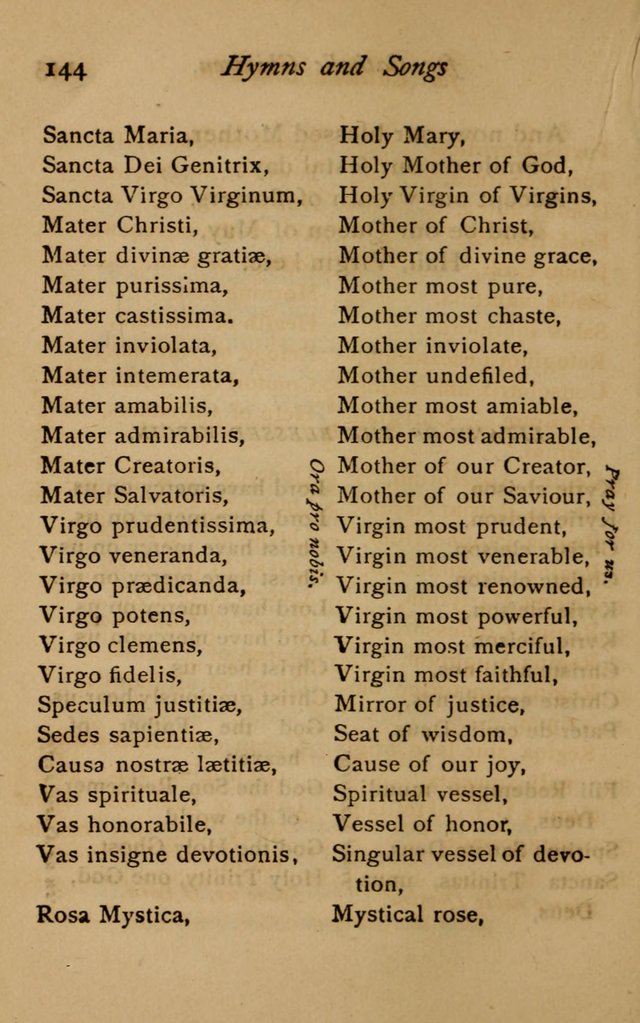 Hymns and Songs for Catholic Children page 144