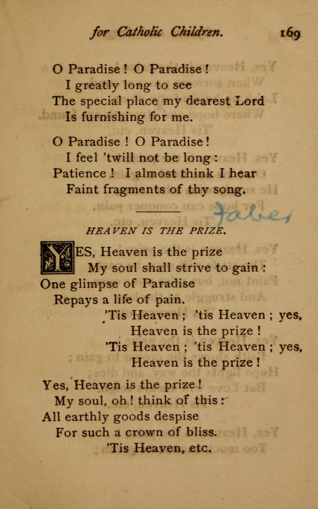 Hymns and Songs for Catholic Children page 169