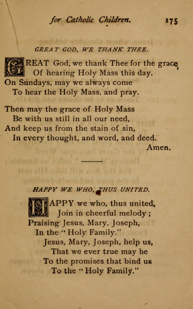 Hymns and Songs for Catholic Children page 175