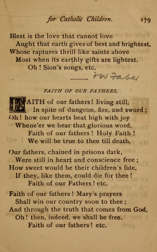 Hymns and Songs for Catholic Children page 179