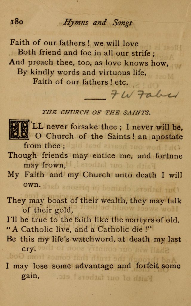 Hymns and Songs for Catholic Children page 180