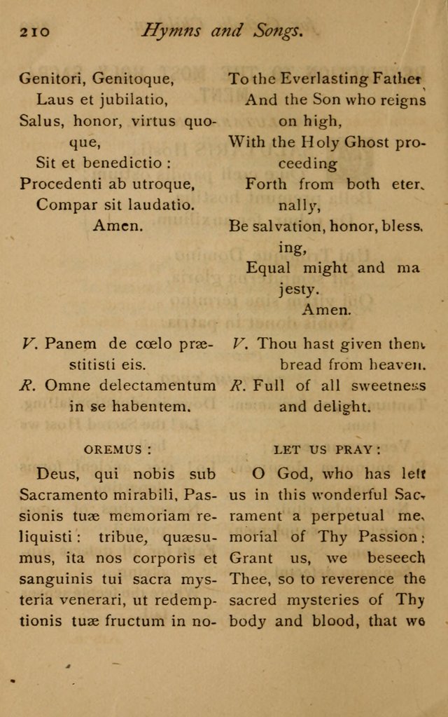 Hymns and Songs for Catholic Children page 210