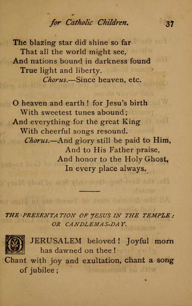 Hymns and Songs for Catholic Children page 37