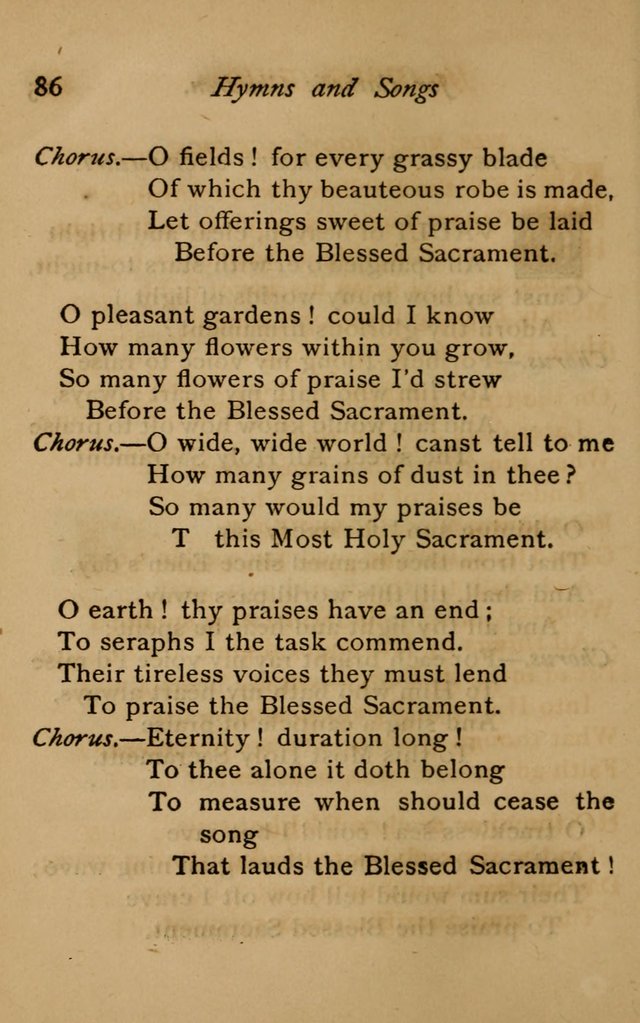 Hymns and Songs for Catholic Children page 86