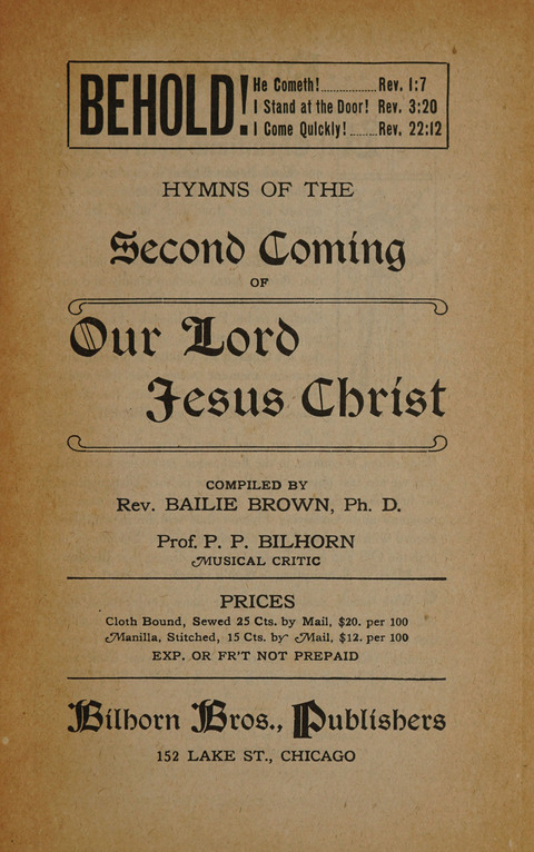 Hymns of the Second Coming of Our Lord Jesus Christ page ii