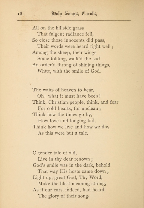 Holy Songs, Carols, and Sacred Ballads page 18