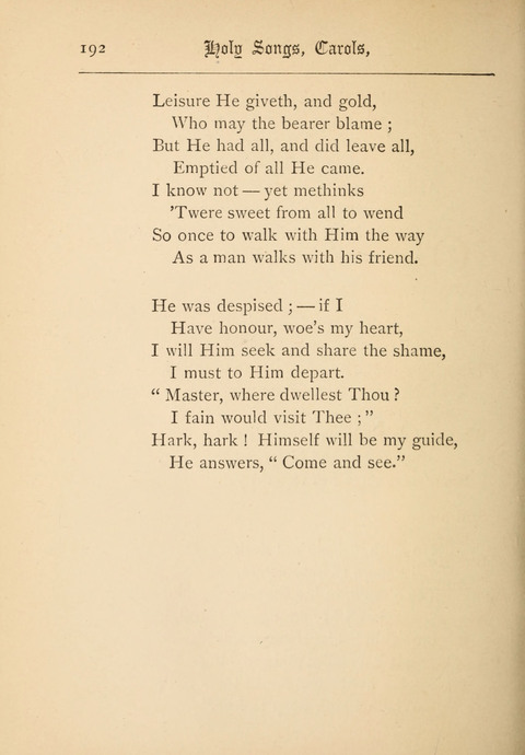 Holy Songs, Carols, and Sacred Ballads page 192