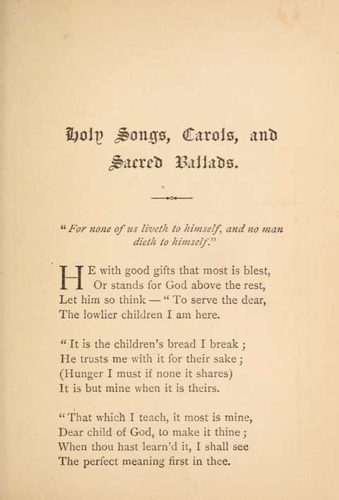 Holy Songs, Carols, and Sacred Ballads page 9