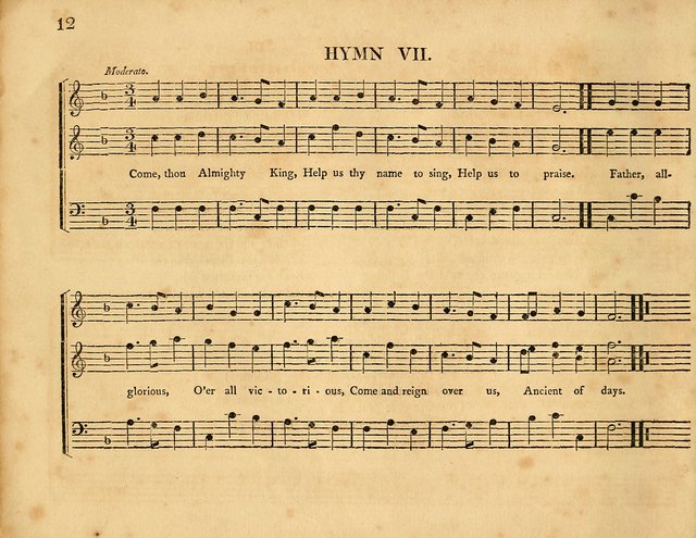 Hymns, Suitable for the Devotion of  Families and Churches: selected from various authors page 12