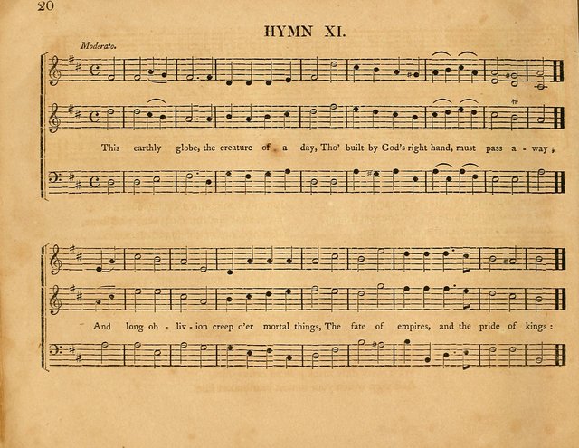 Hymns, Suitable for the Devotion of  Families and Churches: selected from various authors page 20