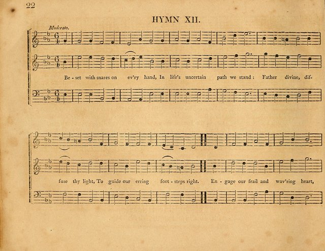 Hymns, Suitable for the Devotion of  Families and Churches: selected from various authors page 22