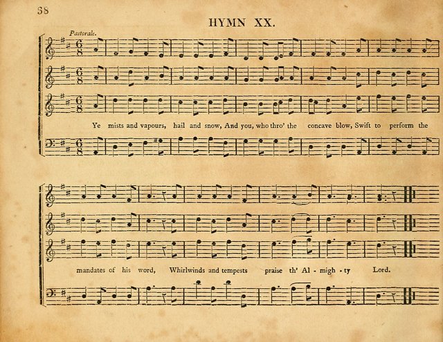 Hymns, Suitable for the Devotion of  Families and Churches: selected from various authors page 38