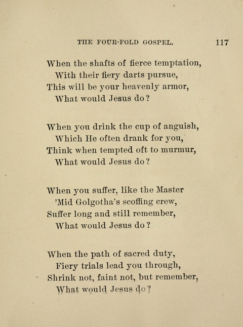 Hymns and Song of the Four-Fold Gospel and the Fullness of Jesus page 117