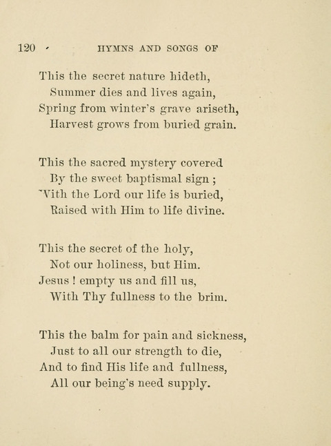 Hymns and Song of the Four-Fold Gospel and the Fullness of Jesus page 120